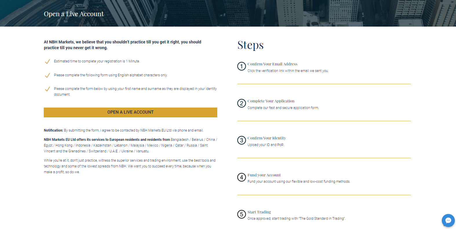 NBHM open account page NBHM open account page